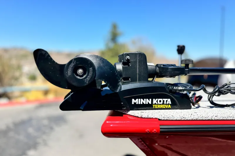 Slide: The Image of Minn Kota Terrova motor on 2023 Apex Polar Kraft V186 boat. - 9