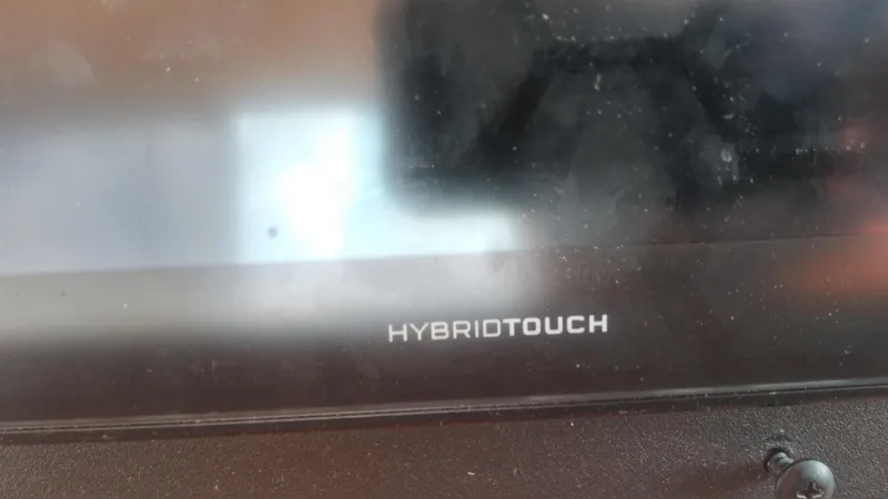 Slide: The Image of HybridTouch screen on 1998 Bruckmann BLUESTAR 29 boat, close-up view. - 21