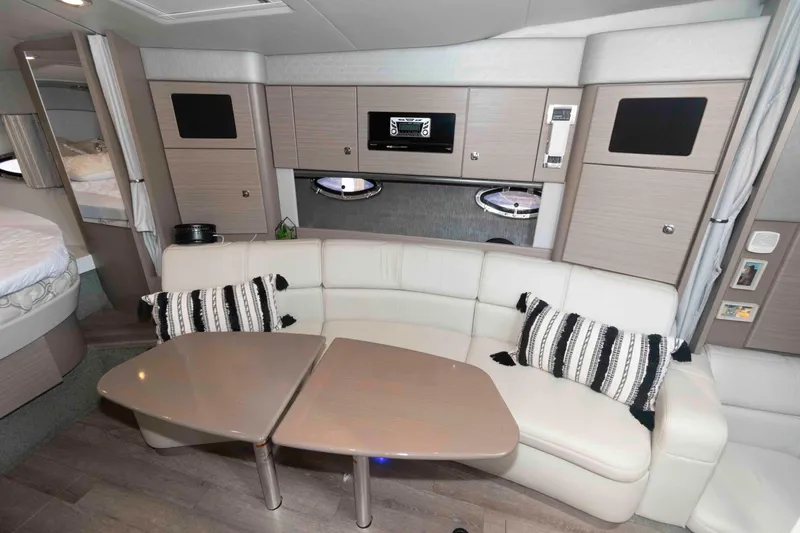 Slide: The Image of Interior of 2018 Formula 34 PC yacht with modern seating and stylish decor. - 14