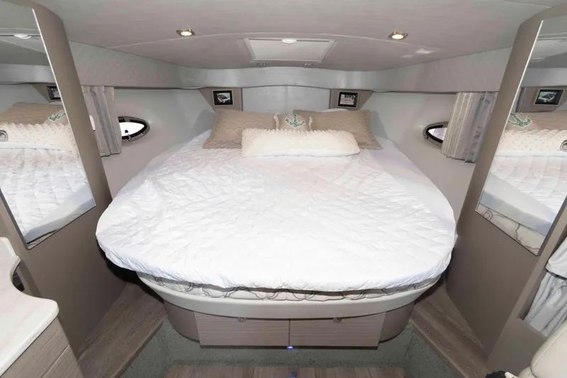 Slide: The Image of Luxurious cabin interior of 2018 Formula 34 PC with cozy bed and modern decor. - 16