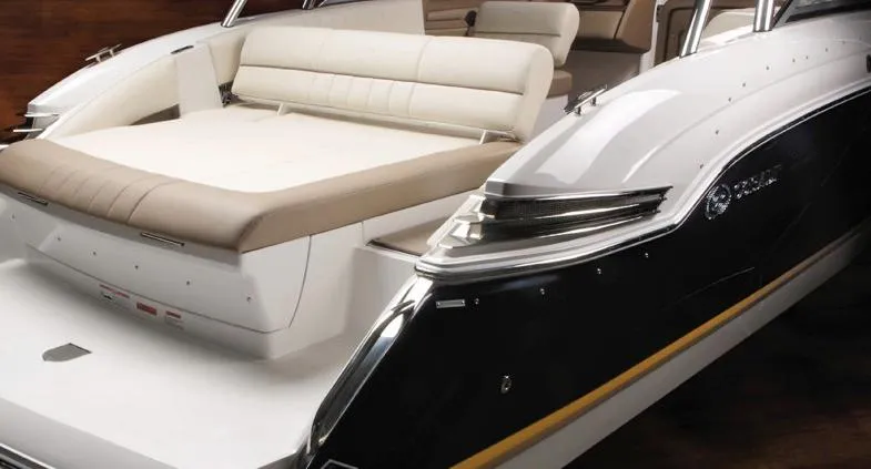 Slide: The Image of Manufacturer Provided Image: 2012 Cobalt 276 boat with luxurious seating and sleek design. - 8