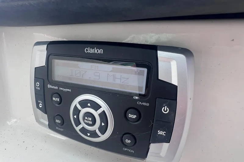 Slide: The Image of Close-up of 2015 Chaparral 224 Sunesta boat gauge panel. - 14