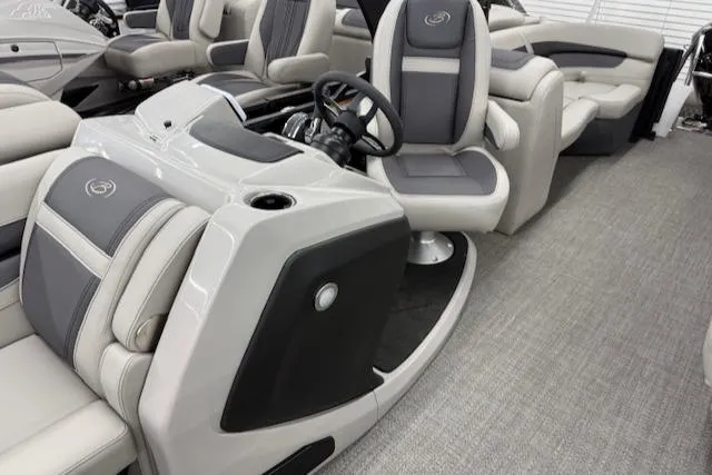 Slide: The Image of 2025 Barletta Cabrio 22QC interior with luxurious seating and modern design. - 1