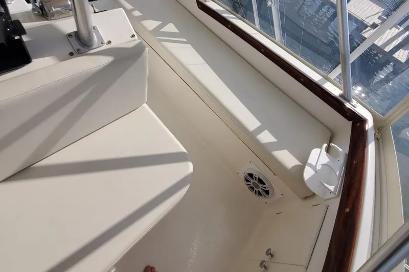 Slide: The Image of Control panel on 1988 Post 46 Sportfish boat with switches and outlets. - 26