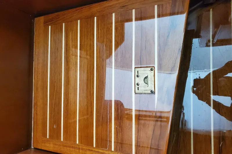 Slide: The Image of Vintage washer-dryer unit inside 1988 Post 46 Sportfish boat. - 50