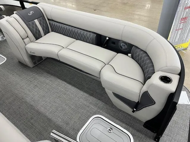Slide: The Image of Luxurious seating on 2025 Barletta Lusso 25UC pontoon boat, featuring elegant design and premium materials. - 3