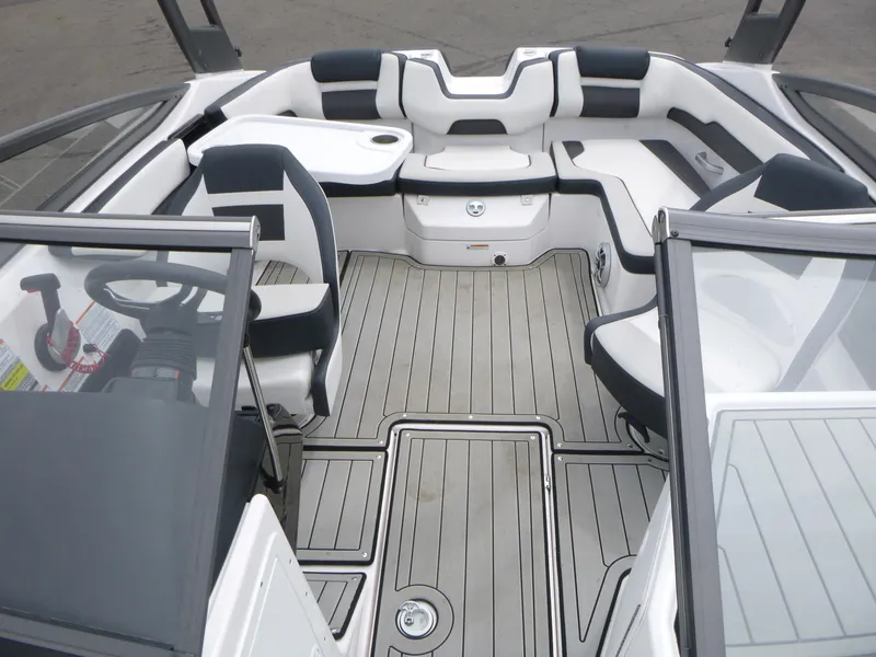 Slide: The Image of 2020 Yamaha Boats 195S interior with sleek seating and modern design. - 6