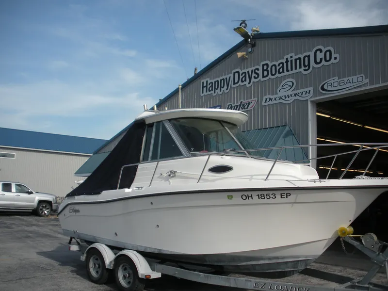 Slide: The Image of 2008 Seaswirl Striper 2101 Alaskan boat on trailer at Happy Days Boating Co. - 2
