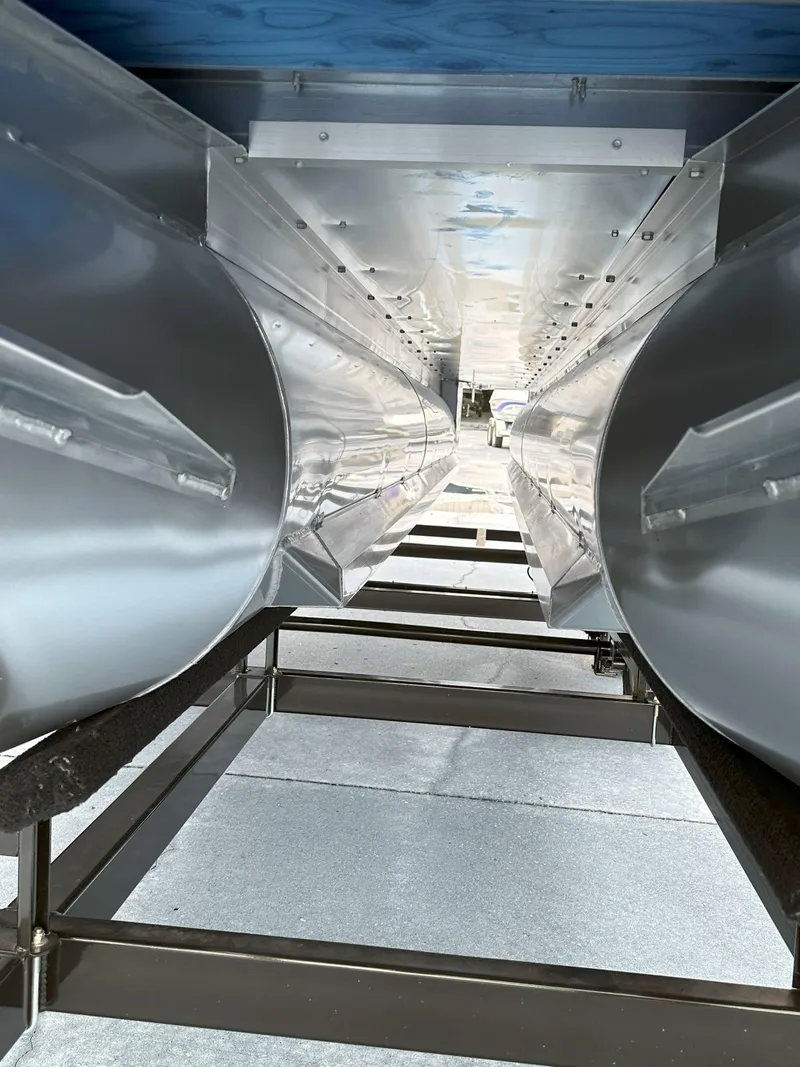 Slide: The Image of Underneath view of 2026 Flagship D22CU Extended Deck, showcasing metal structure and design. - 16