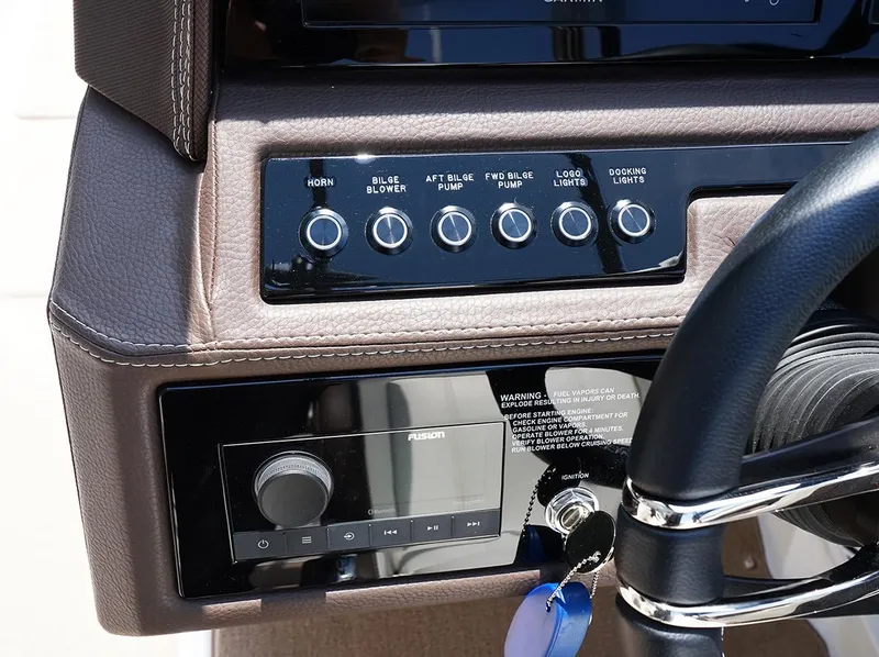 Slide: The Image of 2022 Cobalt R6 Surf dashboard with control panel and steering wheel. - 27