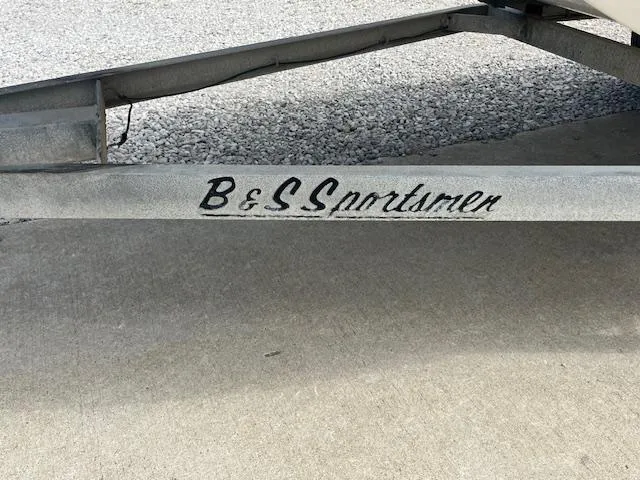 Slide: The Image of Trailer with "B & S Sportsmen" text, Carolina Skiff J1450, 2000 model. - 8