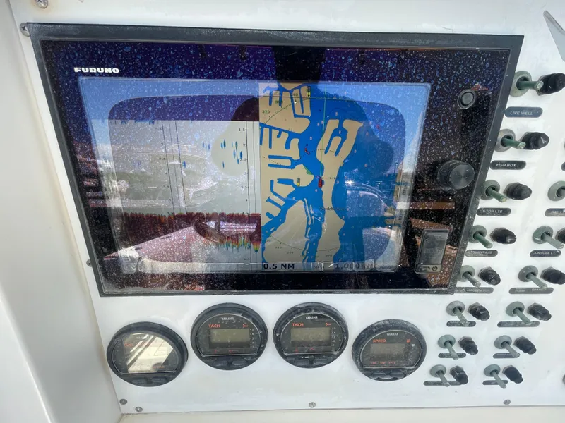 Slide: The Image of Boat navigation system on a 2006 Southport 26 Center Console with Furuno display. - 25