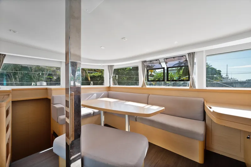 Slide: The Image of Spacious deck of 2017 Lagoon 42 catamaran with seating and dining area. - 20