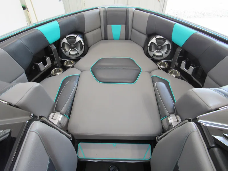 Slide: The Image of 2021 Malibu Wakesetter 23 LSV dashboard display with surf and ballast controls. - 15