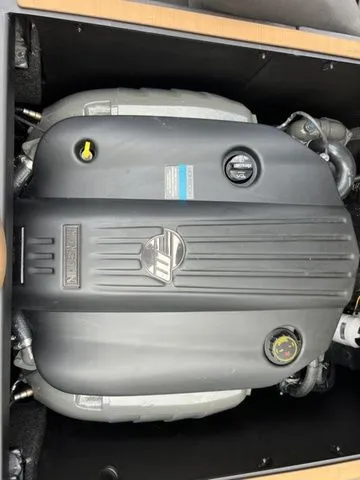 Slide: The Image of 2024 Axis Wake Research A20 engine, top view, showcasing sleek design and components. - 16