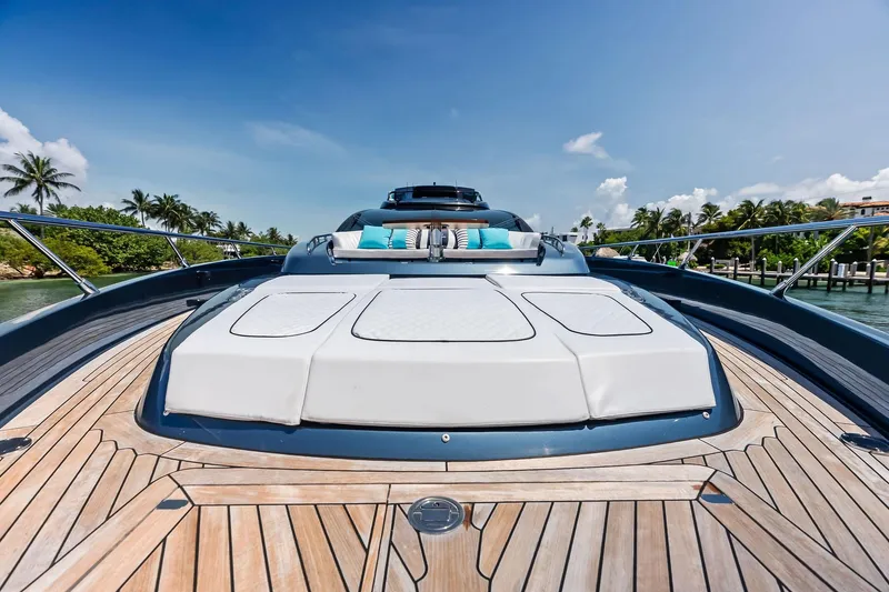 Slide: The Image of 2024 Riva 76 PERSEO Super yacht with luxurious deck and sunbathing area. - 39
