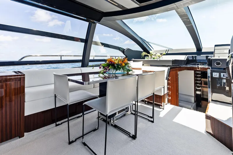 Slide: The Image of Luxurious interior of 2024 Riva 76 PERSEO Super yacht with elegant dining area. - 51