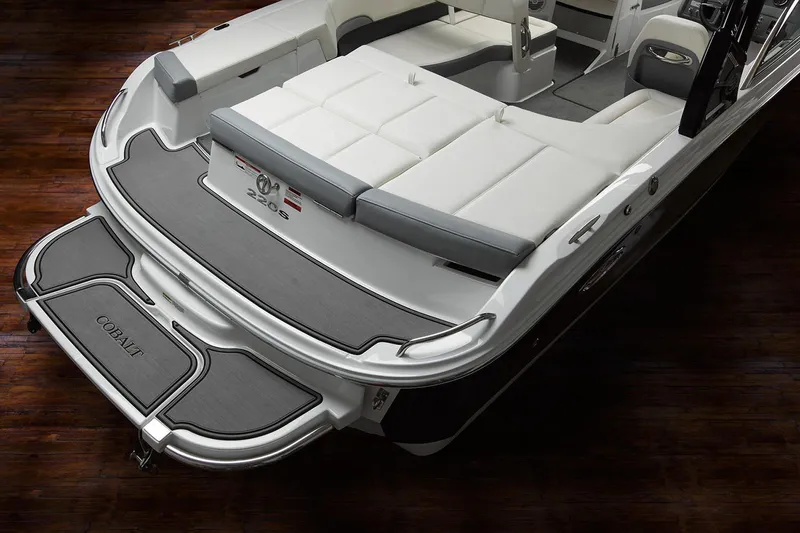 Slide: The Image of Manufacturer Provided Image: 2019 Cobalt 220S boat with spacious seating and swim platform. - 15