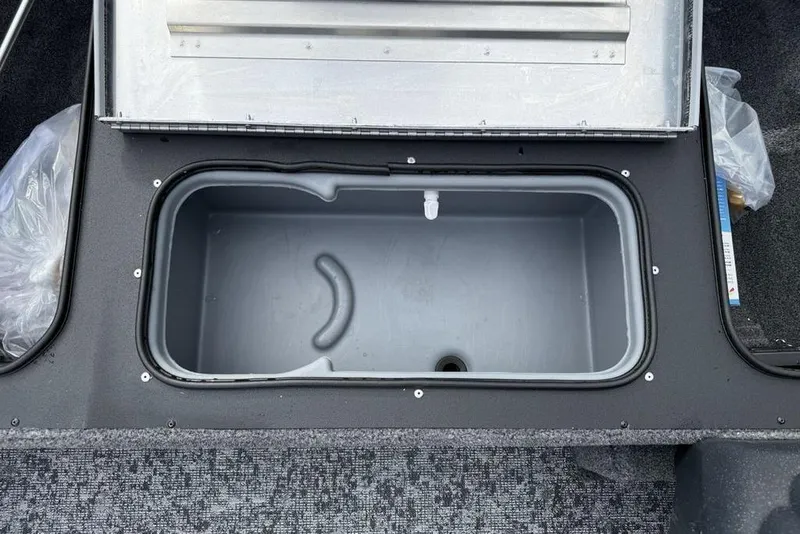 Slide: The Image of 2026 Tracker Pro Team 175 Crappie Edition livewell interior view. - 4