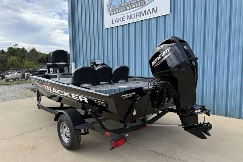 Slide: The Image of 2026 Tracker Pro Team 175 Crappie Edition boat with Mercury engine at Lake Norman. - 7