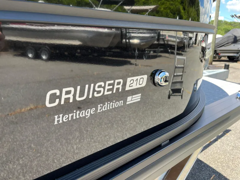 Slide: The Image of 2026 Harris Cruiser 210 Heritage Edition boat exterior detail. - 3