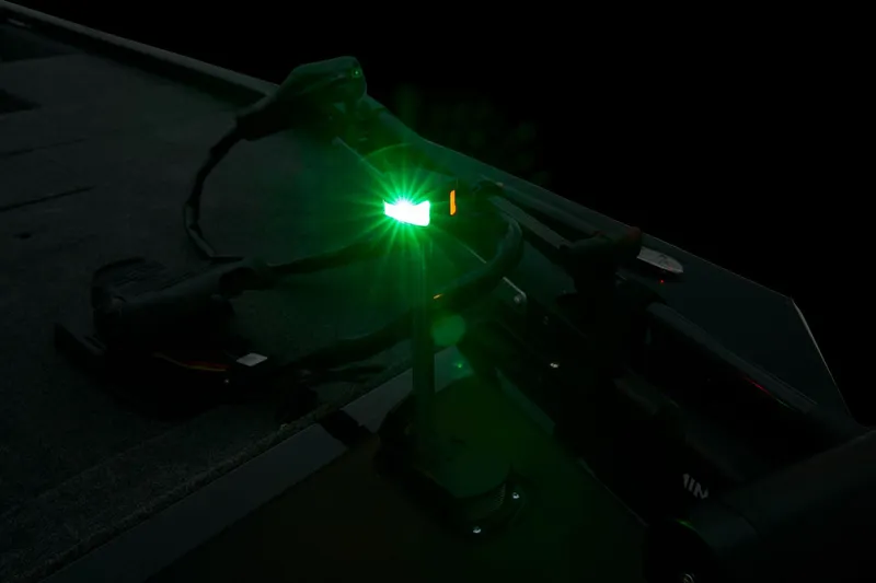 Slide: The Image of Manufacturer Provided Image: Green navigation light on 2026 Tracker Pro 170 boat in darkness. - 20