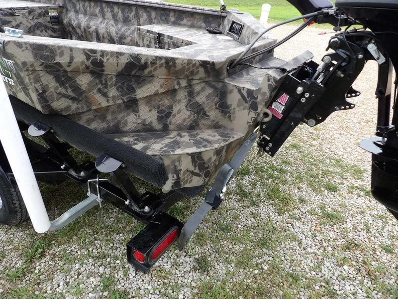 Slide: The Image of 2021 Havoc VJST-C 1756 boat with camouflage design on a trailer. - 33