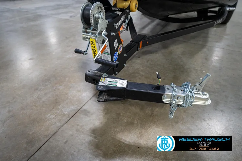 Slide: The Image of 2026 Lund 1775 Renegade capacity label, 4 persons or 650 lbs, 90 HP motor. - 49