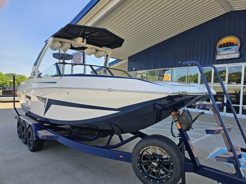 Slide: The Image of 2024 Tigé 24RZX boat on trailer at Nashville Boating Center. - 3