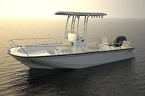 The Image of 2026 Boston Whaler 190 Montauk boat on calm water at sunset. - 0
