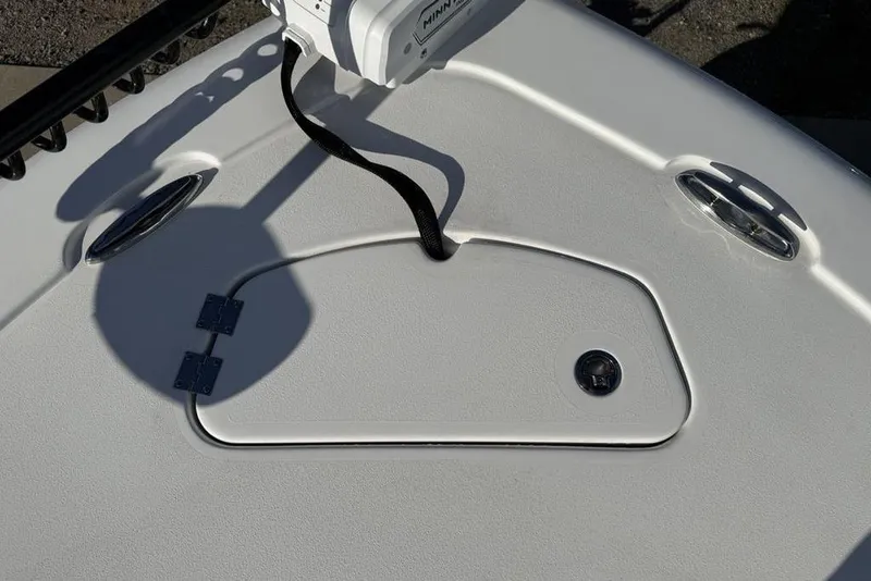 Slide: The Image of 2026 Tidewater 2300 Carolina Bay boat deck with hatch and cleats. - 4