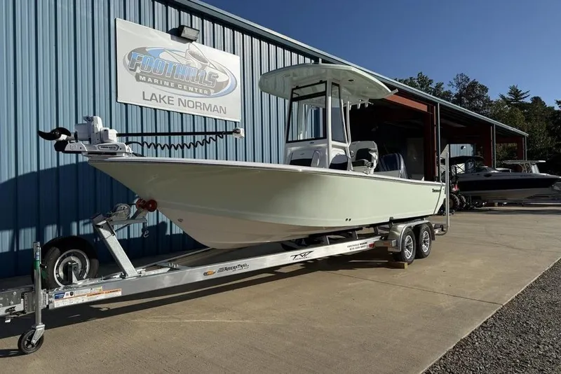 Slide: The Image of 2026 Tidewater 2300 Carolina Bay boat on trailer at Foothills Marine Center. - 5