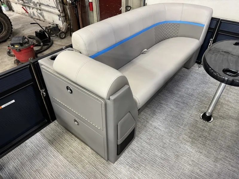 Slide: The Image of Qwest 822 100HP Quad Lounge Pontoon 2023 - 13