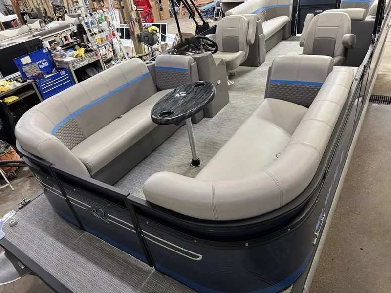 Slide: The Image of Qwest 822 100HP Quad Lounge Pontoon 2023 - 15