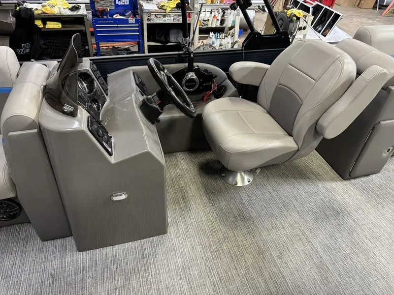 Slide: The Image of Qwest 822 100HP Quad Lounge Pontoon 2023 - 24