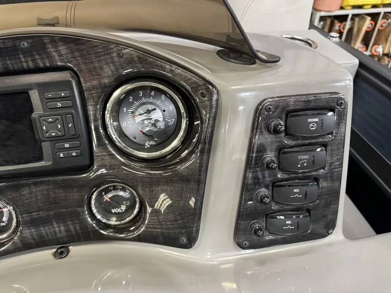 Slide: The Image of Qwest 822 100HP Quad Lounge Pontoon 2023 - 30