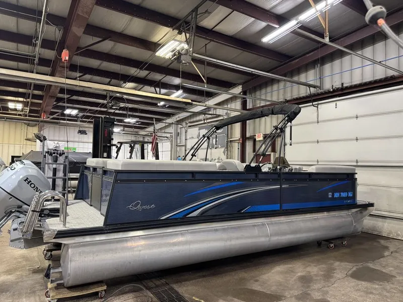 Slide: The Image of Qwest 822 100HP Quad Lounge Pontoon 2023 - 44