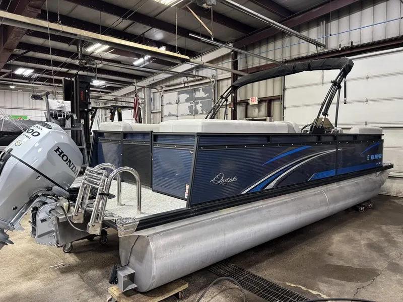 Slide: The Image of Qwest 822 100HP Quad Lounge Pontoon 2023 - 46