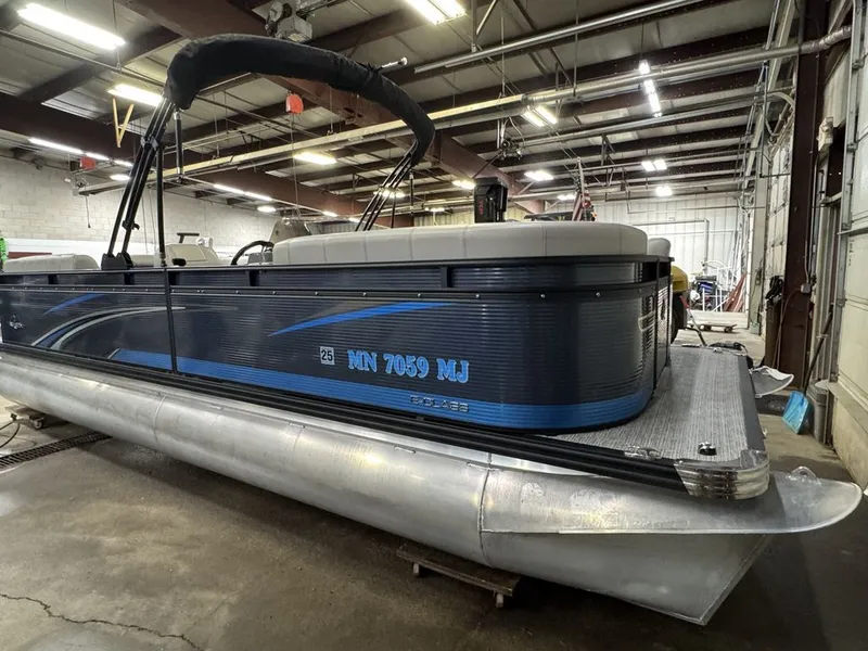 Slide: The Image of Qwest 822 100HP Quad Lounge Pontoon 2023 - 48