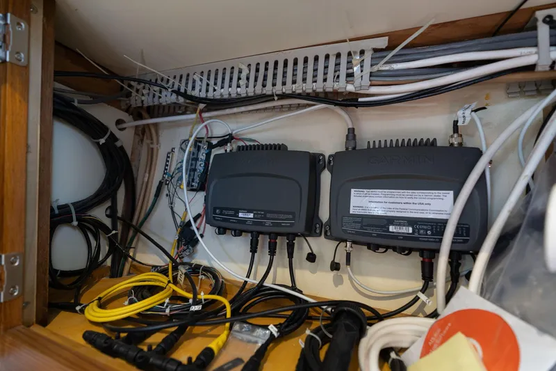 Slide: The Image of Electrical wiring and equipment inside a 1978 Cascade High Side boat. - 31