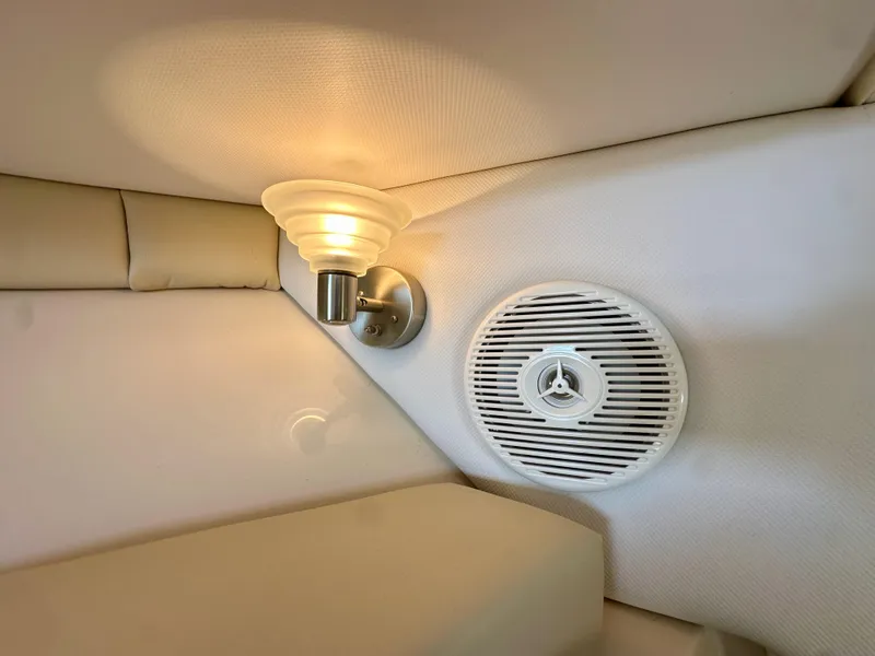 Slide: The Image of Interior of 2018 Wellcraft 290 Coastal boat with light fixture and speaker. - 32