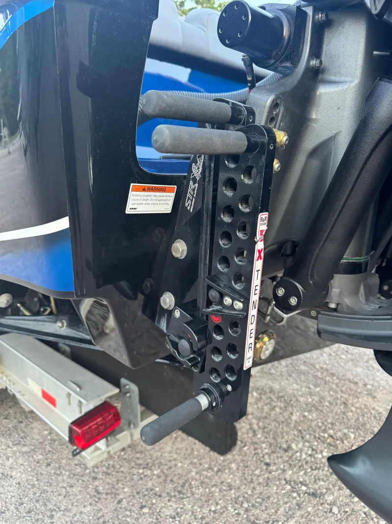 Slide: The Image of 2023 Fountain 38 SC boat engine mount detail with Xtender bracket. - 11