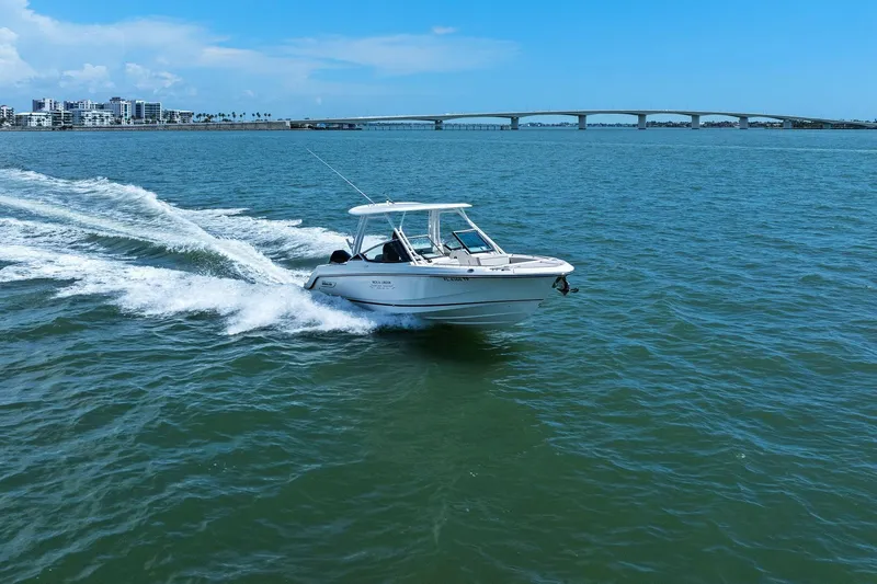 Slide: The Image of 2023 Boston Whaler 240 Vantage - Profile Bow 3/4 Starboard - 31
