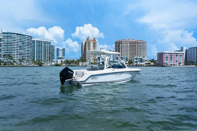 Slide: The Image of 2023 Boston Whaler 240 Vantage - Profile Stern 3/4 Starboard - 40