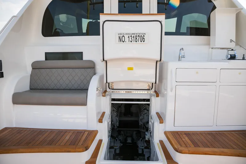 Slide: The Image of Control panel of 2022 Viking 54 Sport Coupe with navigation and communication systems. - 43