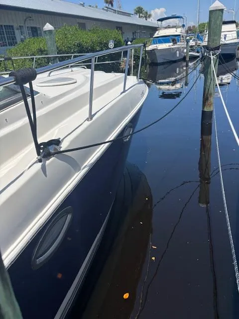 Slide: The Image of 2007 Monterey 350 Sport Yacht docked at marina, sunny day. - 11