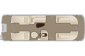 Slide: The Image of Manufacturer Provided Image: Top view of 2018 Bennington 25 GCW boat layout with seating arrangement. - 28