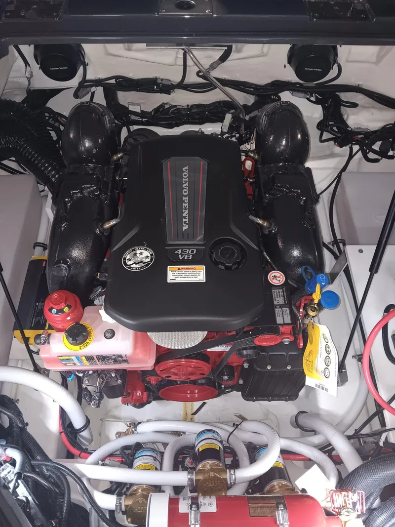 Slide: The Image of Engine compartment of 2026 Cobalt R4 Surf with Volvo Penta 430 V8 engine. - 9