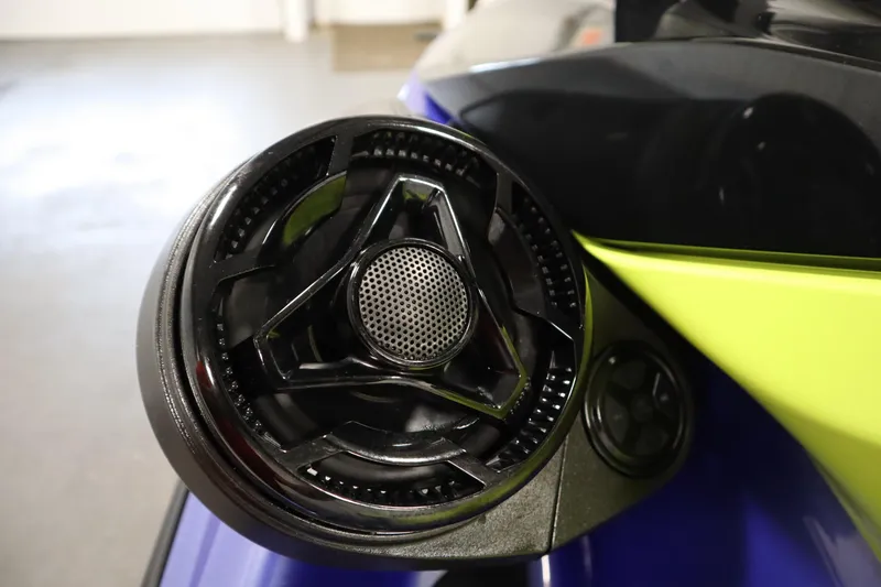 Slide: The Image of Close-up of a 2020 Sea-Doo Wake 170 SS speaker system. - 19