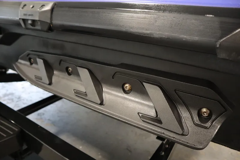 Slide: The Image of Close-up of 2020 Sea-Doo Wake 170 SS hull detail, showcasing mounting brackets. - 26